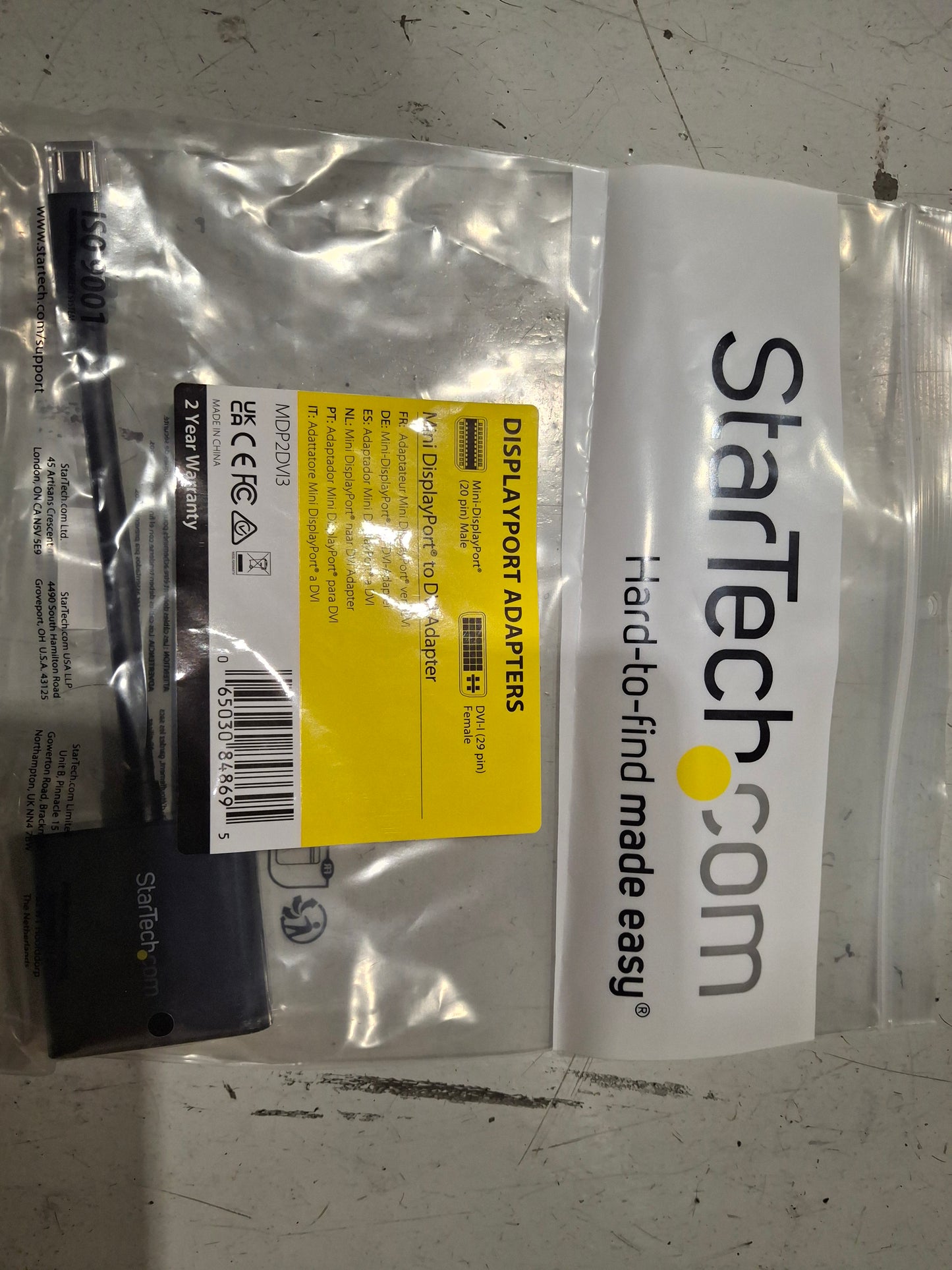 Startech MDP2DVI3 Mini DisplayPort to DVI Adapter