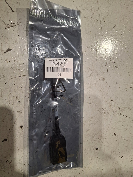 HP 703216-001 Mini DisplayPort to DisplayPort DP Latching Adapter